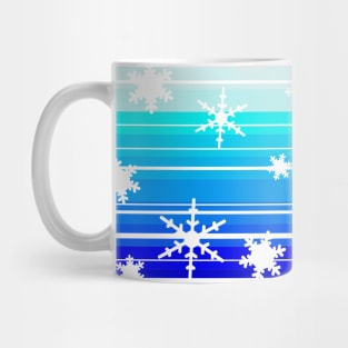 Ombre Winter Snowflake Pattern Mug